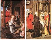 Hans Memling Wings of the Adoration of the Magi Triptych oil on canvas